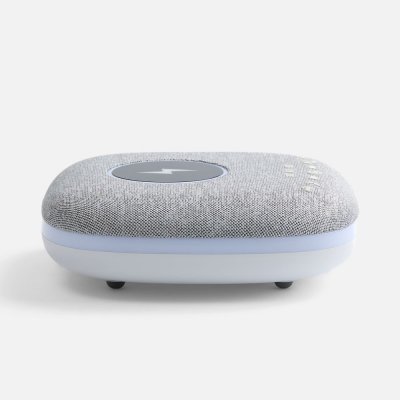 Bluetooth колонка с беспроводной зарядкой и подсветкой Terrafonic, серая арт. 17487.10