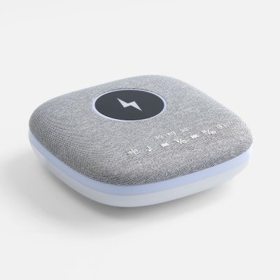 Bluetooth колонка с беспроводной зарядкой и подсветкой Terrafonic, серая арт. 17487.10