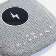 Bluetooth колонка с беспроводной зарядкой и подсветкой Terrafonic, серая