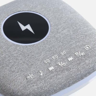 Bluetooth колонка с беспроводной зарядкой и подсветкой Terrafonic, серая арт. 17487.10