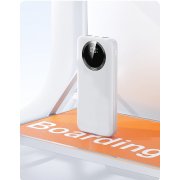 Зарядное устройство "Phantom" 10000 mAh с 4мя встроенными кабелями и цифровым индикатором заряда белый