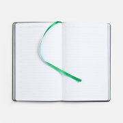 Ежедневник Trait, недатированный, черный с зеленым