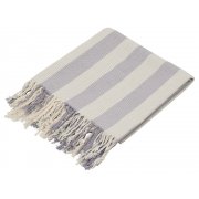 Плед «Reglet» из хлопка с бахромой