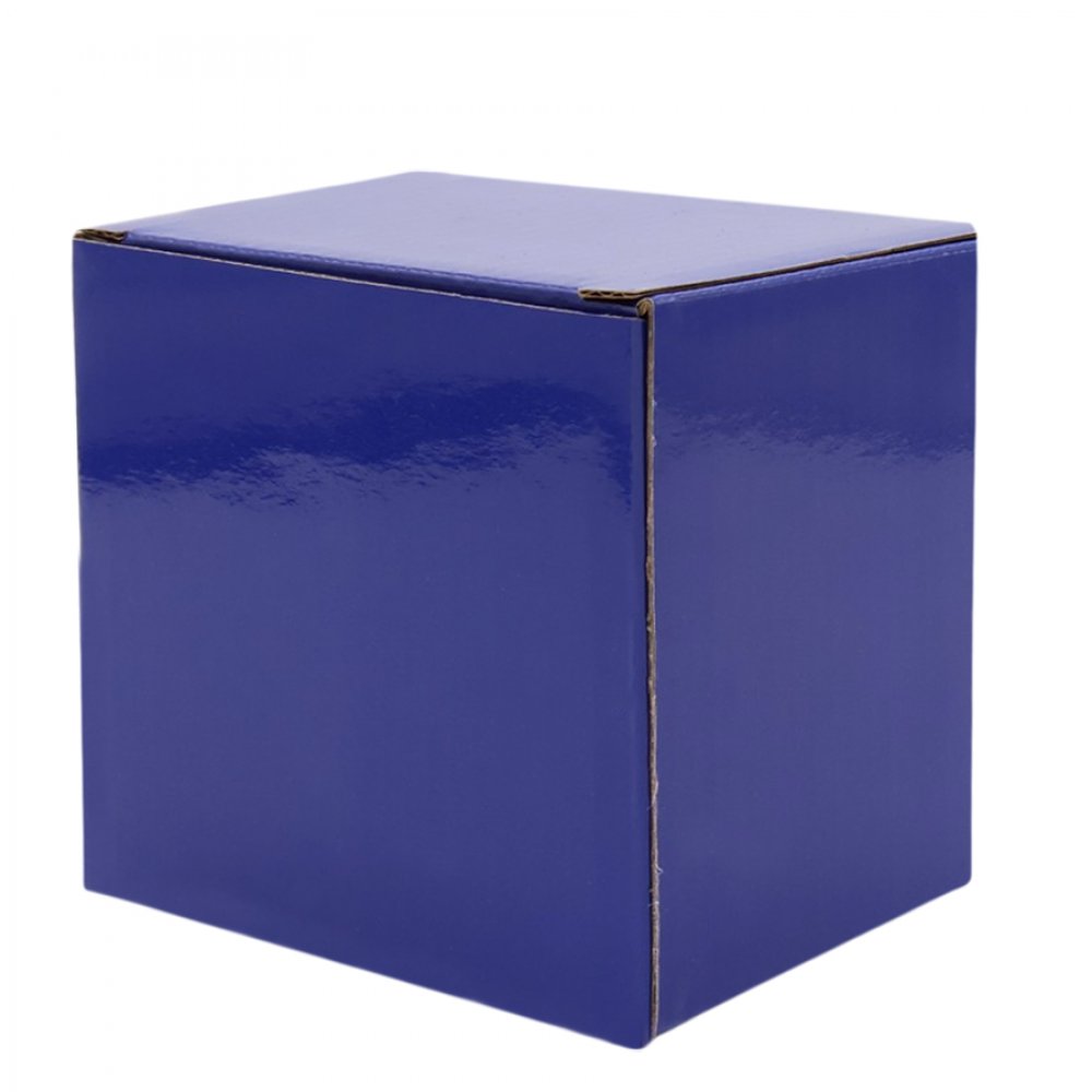 Коробка глянцевая для кружки Make me, синяя арт. 61402Z3 Коробка глянцевая для кружки Make me, синяя арт. 61402Z3