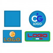 Шеврон из габардина Gabo S, голубой