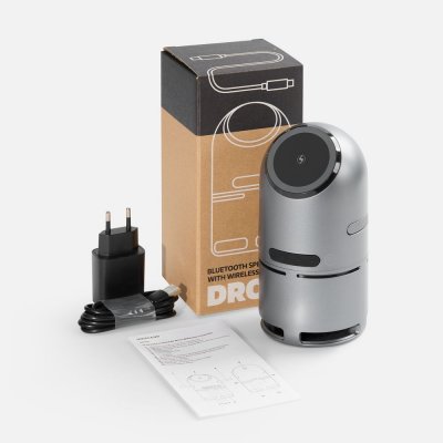 Bluetooth-колонка с беспроводной зарядкой Droid, серая арт. 17587.10