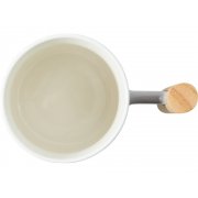Кружка с ручкой и крышкой из каучукового дерева «Jeny»