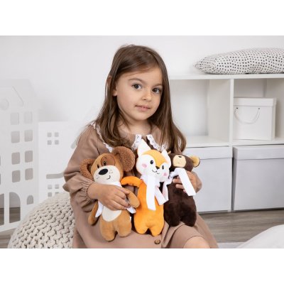 Мягкая игрушка Beastie Toys, собачка с белым шарфом арт. 19989.01