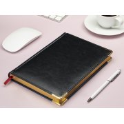 Ежедневник датированный А5 «Sidney Nebraska» на 2026 год, с золотым срезом и уголками