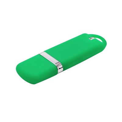 Флешка Shape с покрытием Софт Тач в футляре, зеленый арт. 3010.04.02