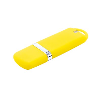 Флешка Shape с покрытием Софт Тач в футляре, желтая арт. 3010.06.02