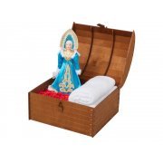 Подарочный набор: кукла фарфоровая, плед флисовый