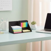 Настольный органайзер с бумажными стикерами Nivora, черный