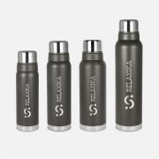 Термос Relaxika 1000 со стикерпаком, хаки