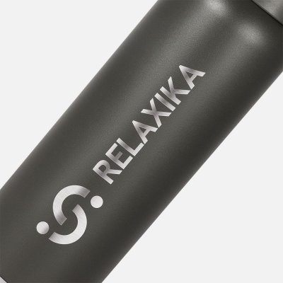Термос Relaxika 1000 со стикерпаком, хаки арт. 18447.90
