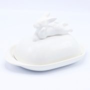 Маслёнка с кроликом, 380 мл, Белый арт. E027E026