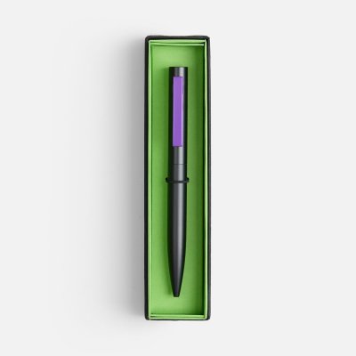 Ручка шариковая Inkolor в футляре, черная с фиолетовым арт. 20509.70 Ручка шариковая Inkolor в футляре, черная с фиолетовым арт. 20509.70