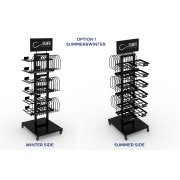 Стойка напольная с образцами_ATLANTIS BLACK RETAIL DOUBLE SIDE DISPLAY
черный