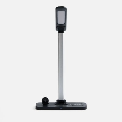 Настольная лампа с беспроводной зарядкой Power Light, черная арт. 15767.30