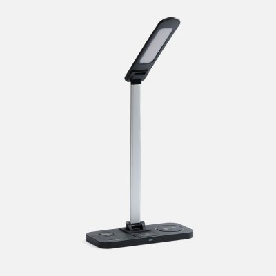 Настольная лампа с беспроводной зарядкой Power Light, черная арт. 15767.30