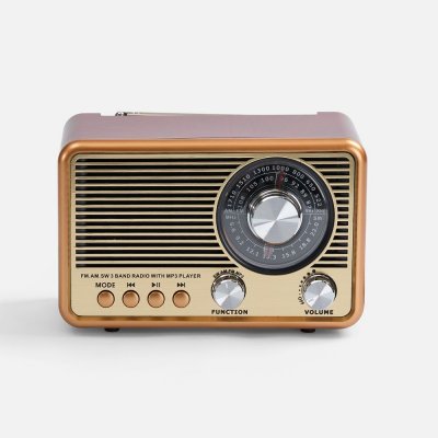 Bluetooth-колонка с радио Listenberg, коричневая арт. 17588.59