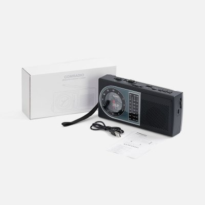 Bluetooth-колонка с радио Comradio, черная арт. 17589.30