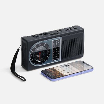 Bluetooth-колонка с радио Comradio, черная арт. 17589.30