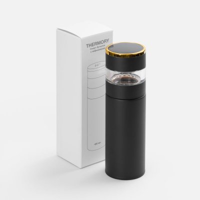 Смарт-бутылка с инфьюзером Thermory, черная арт. 17657.30