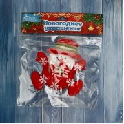 МЯГКИЙ МАГНИТ СНЕГОВИК СНЕЖИНКА 10 СМ 535394