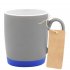 Кружка Make Me To Go, серая/синяя с биркой