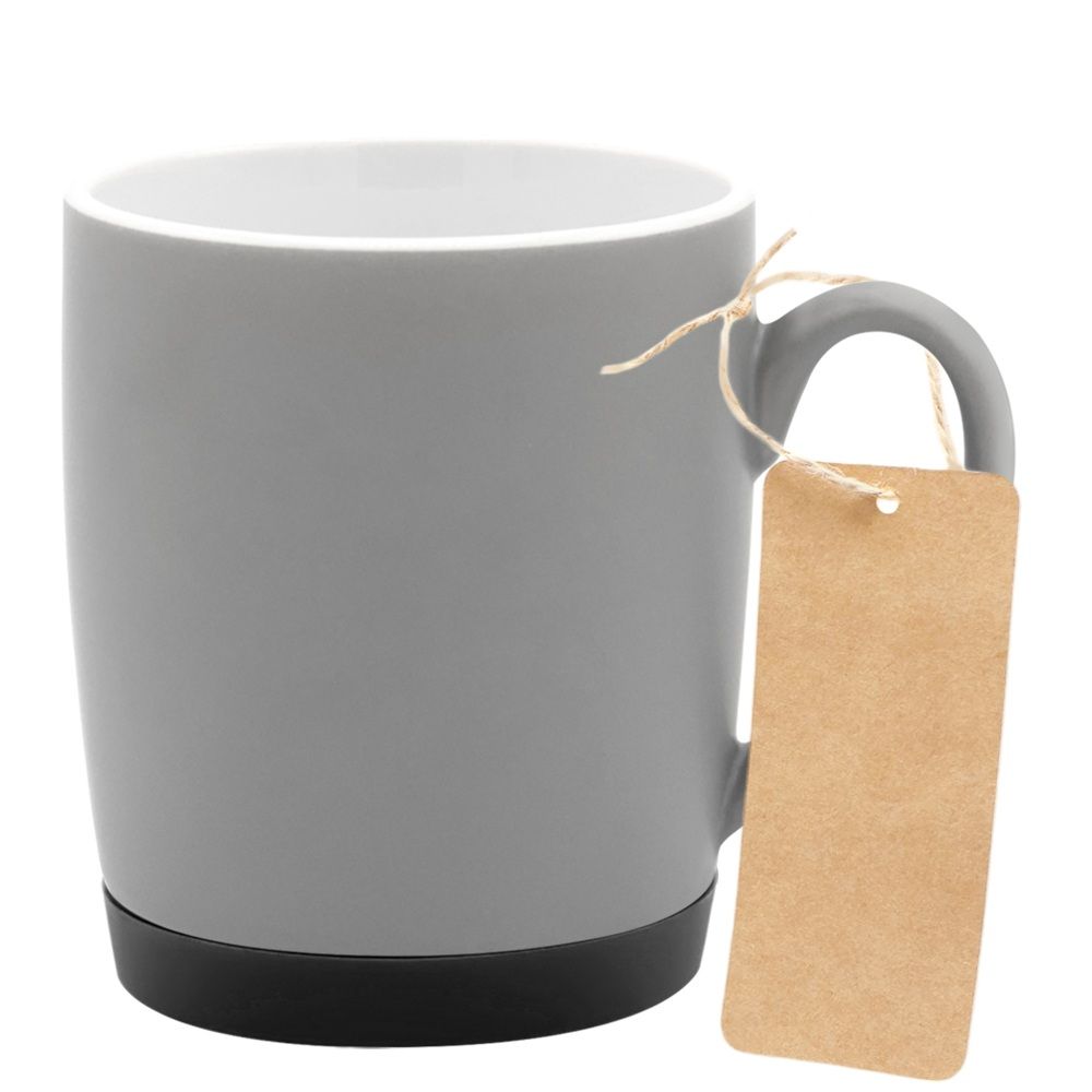 Кружка Make Me To Go, серая/чёрная с биркой арт. 6140.38.02.13 Кружка Make Me To Go, серая/чёрная с биркой арт. 6140.38.02.13