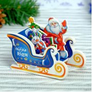 Конструктор фигурки"Сани Деда мороза" 3Д 3564572