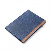 Блокнот "Wood" с ручкой в ореховом магнитном пенале синий