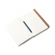 Блокнот "Wood" с ручкой в ореховом магнитном пенале синий