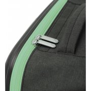 Чемодан складной Rollink Earth 55x40x20 см, 2 колеса, черный/зеленый