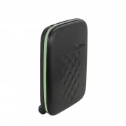 Чемодан складной Rollink Earth 55x40x20 см, 2 колеса, черный/зеленый