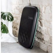 Чемодан складной Rollink Earth 55x40x20 см, 2 колеса, черный/зеленый