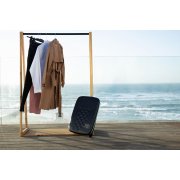 Чемодан складной Rollink Earth 55x40x20 см, 2 колеса, черный/зеленый