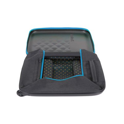 Чемодан складной Rollink Earth 55x40x20 см, 2 колеса, черный/синий арт. 102-21-110-380-400