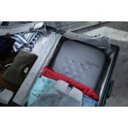 Чемодан складной Rollink Earth 55x40x20 см, 2 колеса, черный/синий