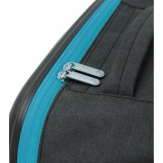 Чемодан складной Rollink Earth 55x40x20 см, 2 колеса, черный/синий