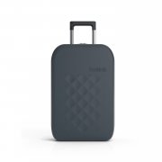 Чемодан складной Rollink Vega II 55x40x20 см, 2 колеса, серо-синий