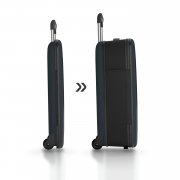 Чемодан складной Rollink Vega II 55x40x20 см, 2 колеса, серо-синий