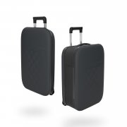 Чемодан складной Rollink Vega II 55x40x20 см, 2 колеса, серо-синий