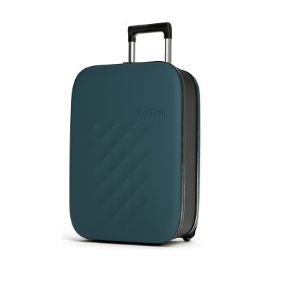 Чемодан складной Rollink Vega II 55x40x20 см, 2 колеса, сине-зеленый арт. 105-21-330-380-100