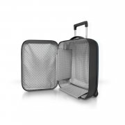 Чемодан складной Rollink Vega II 55x40x20 см, 2 колеса, сине-зеленый