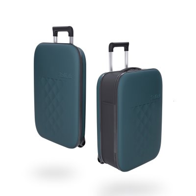 Чемодан складной Rollink Vega II 55x40x20 см, 2 колеса, сине-зеленый арт. 105-21-330-380-100