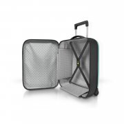 Чемодан складной Rollink Vega II 55x40x20 см, 2 колеса, бирюзовый
