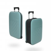Чемодан складной Rollink Vega II 55x40x20 см, 2 колеса, бирюзовый