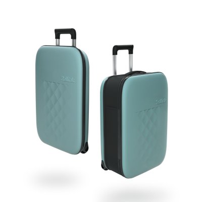 Чемодан складной Rollink Vega II 55x40x20 см, 2 колеса, бирюзовый арт. 105-21-320-380-100